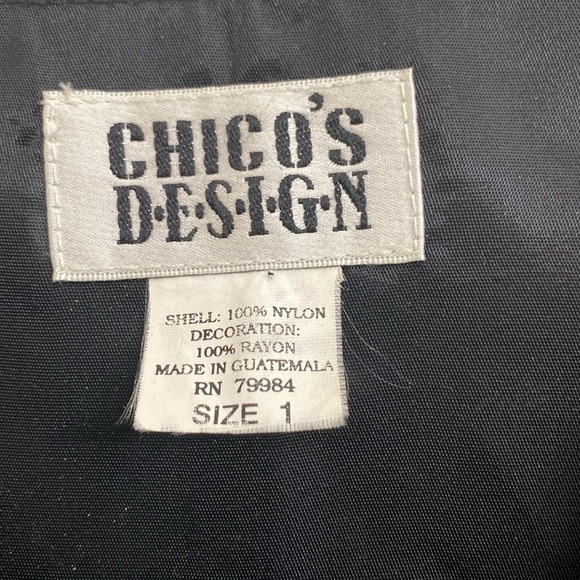 Chicos design VTG floral embroidered Vest Womens M Artsy Art to wear Boho - Picture 3 of 10